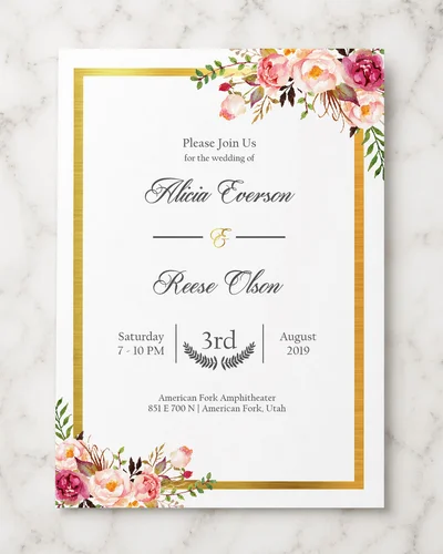 Greenery eucalyptus invitation with botanical frame