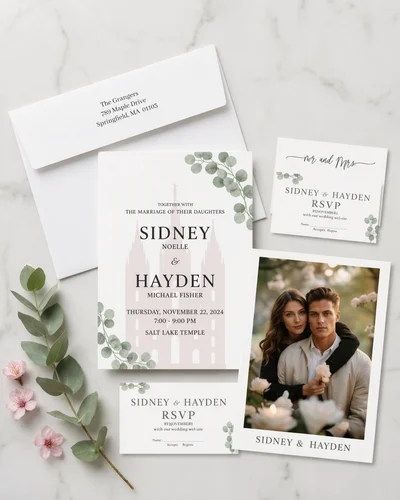 LDS Temple Sealing Invitations Spanish Fork example 4