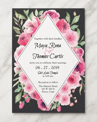 Custom wedding invitation design placeholder