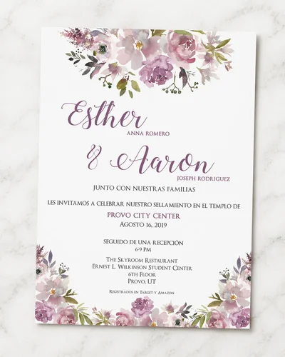 Custom wedding invitation design placeholder