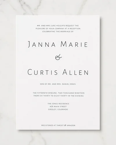 Custom wedding invitation design placeholder