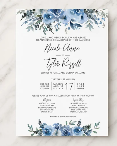 Custom wedding invitation design placeholder